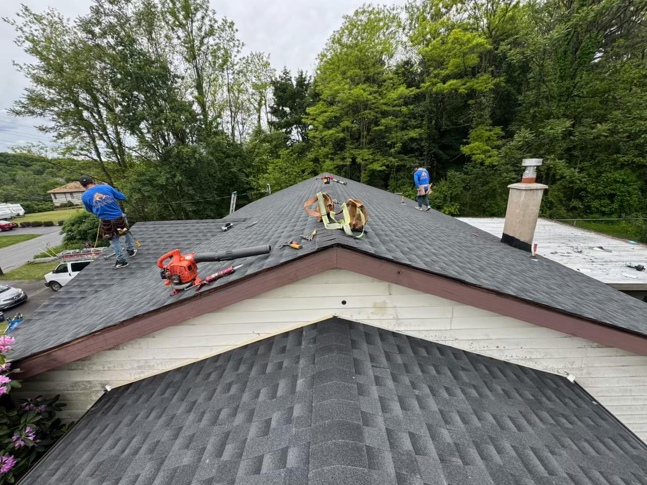 All State Roofing & Chimney NJ crew completing a roof replacement