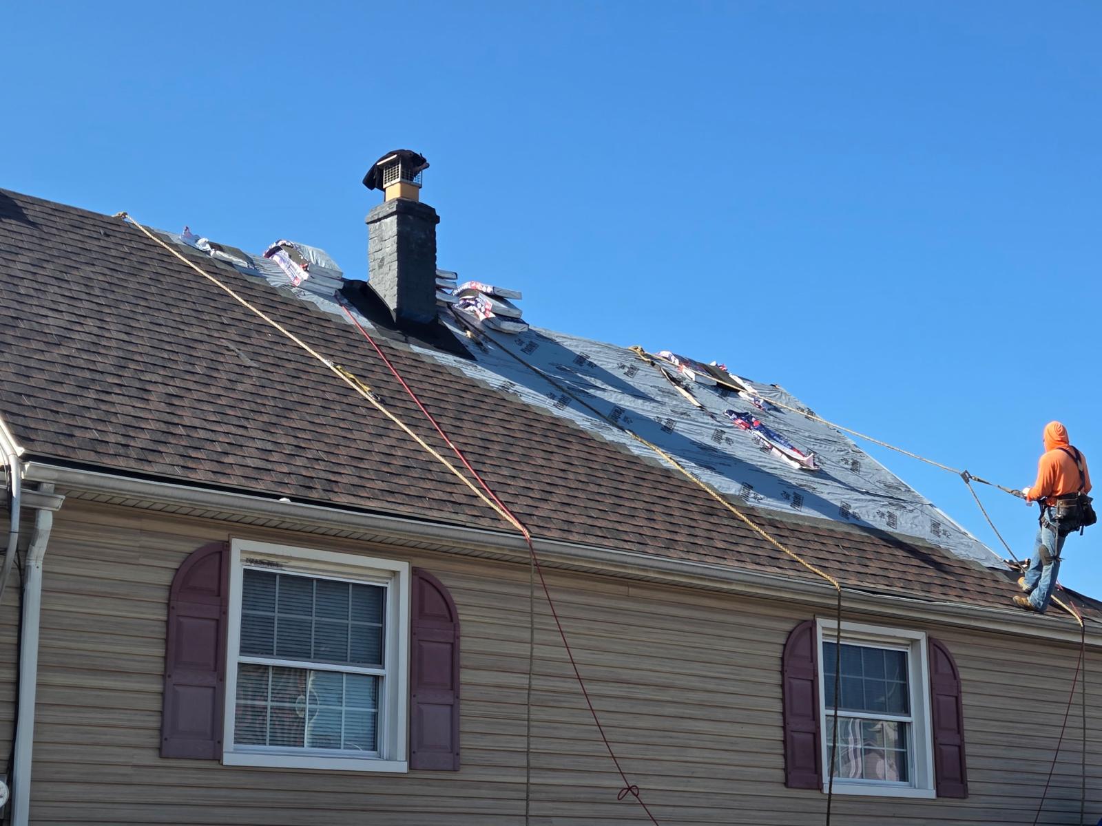 Roof replacement in progress NJ 2026